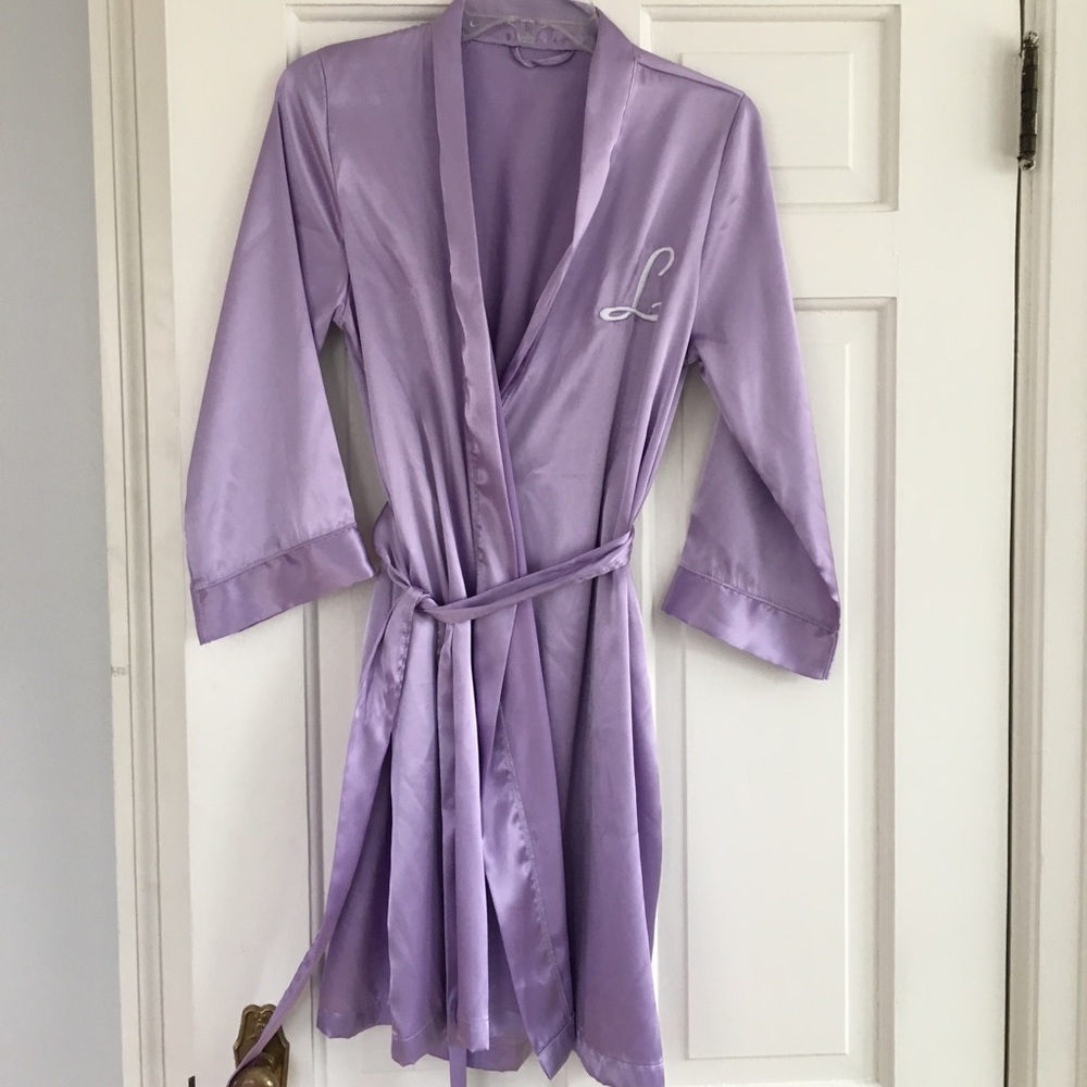 Wedding day silky getting ready robe “L”